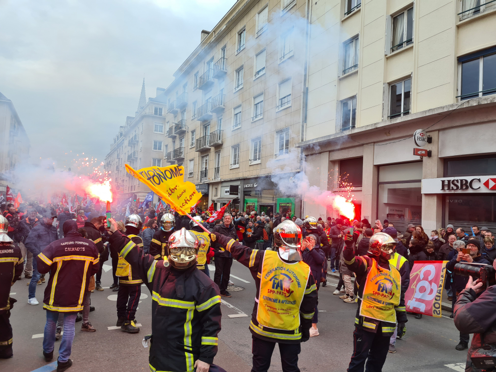 Les pompiers du Calvados sont présents à Caen