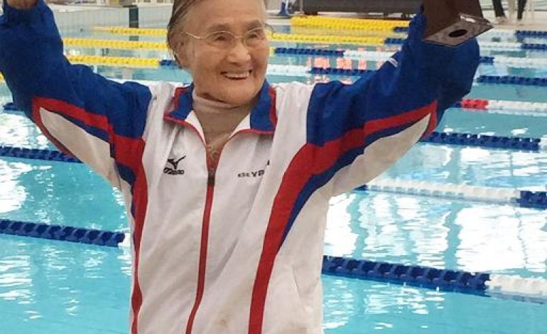 Tokyo (AFP). Japon: à 100 ans, elle décroche un record du monde de natation