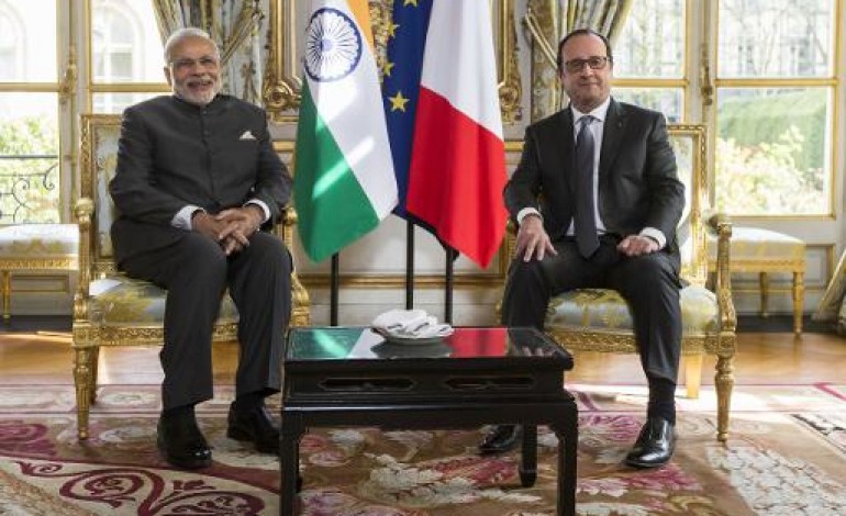 Paris (AFP). Le Premier ministre indien Modi est arrivé à l'Elysée