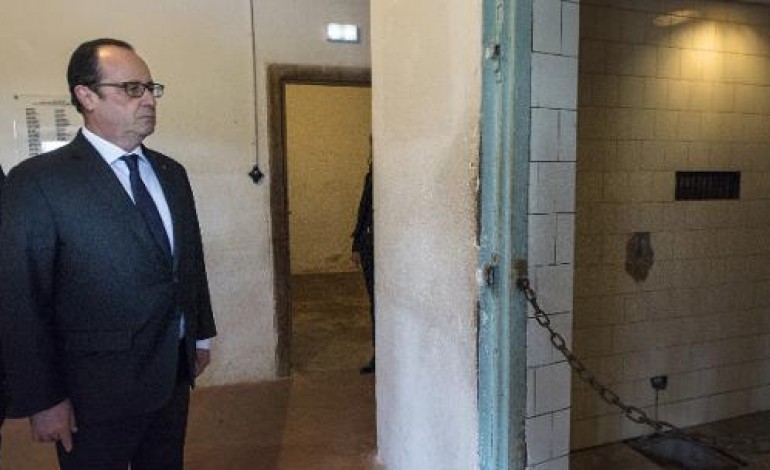 Natzwiller (France) (AFP). Hollande au camp de Struthof met en garde contre la résurgence du racisme et de l'antisémitisme