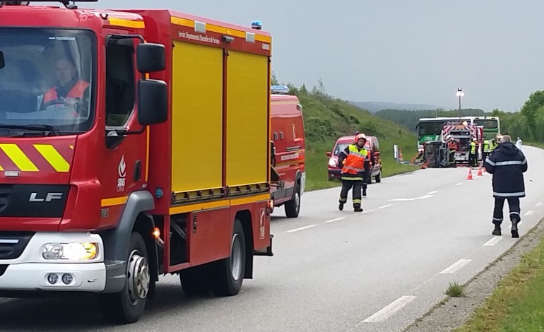 Accident de bus dans l' Orne des dizaines de victimes pour un exercice grandeur nature