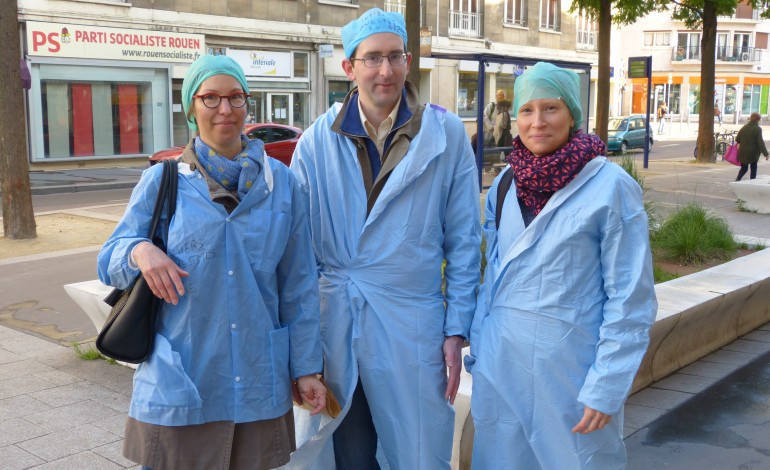 Rouen : les infirmiers anesthésistes en grève 
