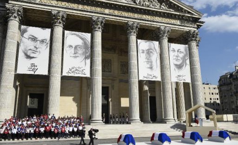 Paris (AFP). Hollande célèbre au Panthéon quatre résistants qui donnent chair et visage à la République