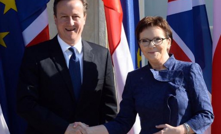Varsovie (AFP). Réforme de l'UE: avant Berlin, étape délicate à Varsovie pour Cameron