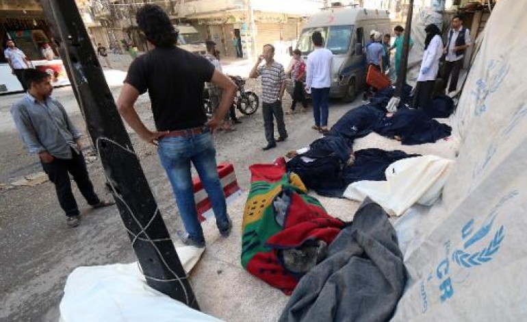 Alep (Syrie) (AFP). Syrie: 45 civils tués dans des raids du régime à Alep (ONG)