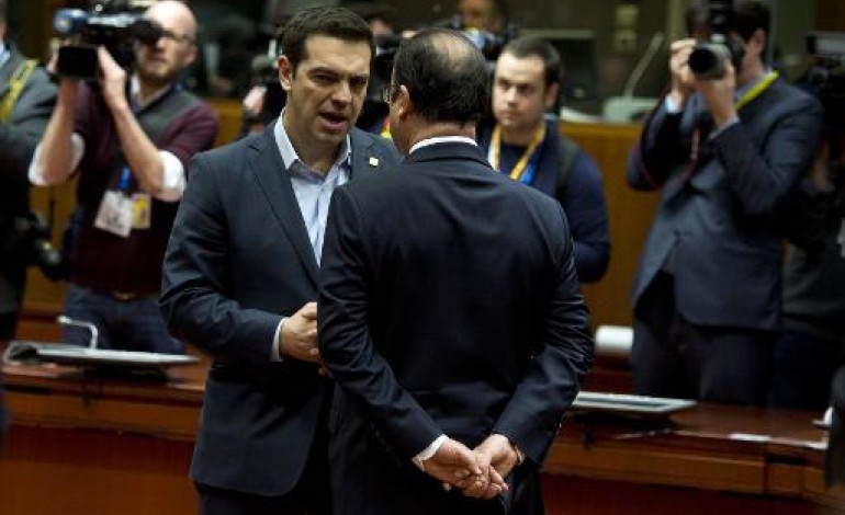 Paris (AFP). Grèce: entretien Hollande-Merkel-Tsipras pour faire avancer les négociations