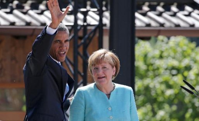 Krün (Allemagne) (AFP). Dans les Alpes bavaroises, Barack et Angela affichent leur entente 