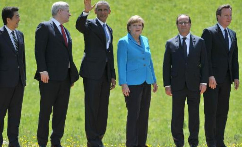 Elmau (Allemagne) (AFP). Ukraine : Obama et Merkel pour le maintien des sanctions contre Moscou