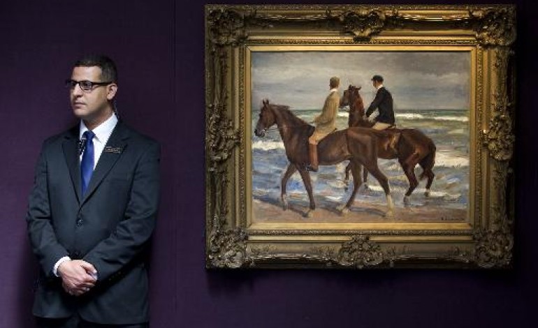 Londres (AFP). Deux cavaliers à la plage: première vente d'une oeuvre de la collection Gurlitt
