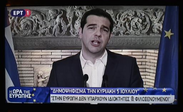Athènes (AFP). Grèce: Tsipras dégaine l'arme du référendum avant l'Eurogroupe de la dernière chance