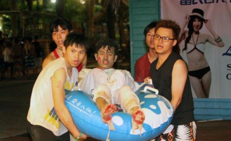 Taipei (AFP). La poudre colorante s'embrase dans un parc aquatique à Taïwan: 509 blessés, dont 188 graves