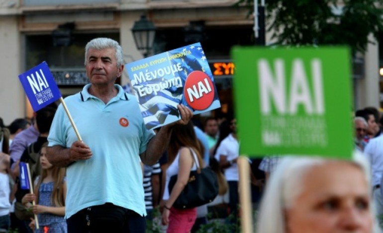 Athènes (AFP). Grèce: le oui au référendum devance légèrement le non, selon un sondage 