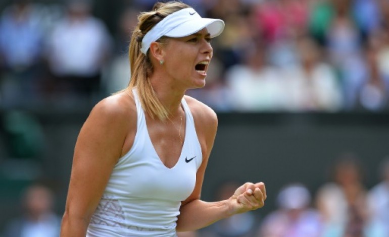 Londres (AFP). Wimbledon: Sharapova passe en demi-finales