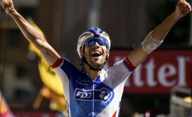 L'Alpe d'Huez (France) (AFP). Tour de France: Pinot gagne à l'Alpe d'Huez, Froome quasi vainqueur