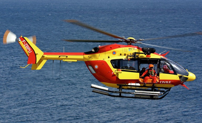 Courseulles-sur-Mer : trois pêcheurs sauvés par l'hélicoptère Dragon 76
