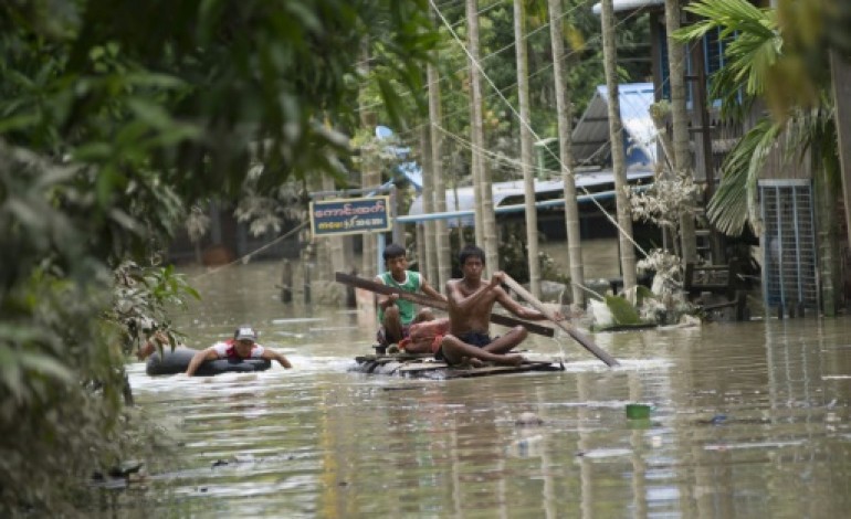 Kalay  (Birmanie) (AFP). Inondations en Birmanie: 46 morts, certaines zones inaccessibles