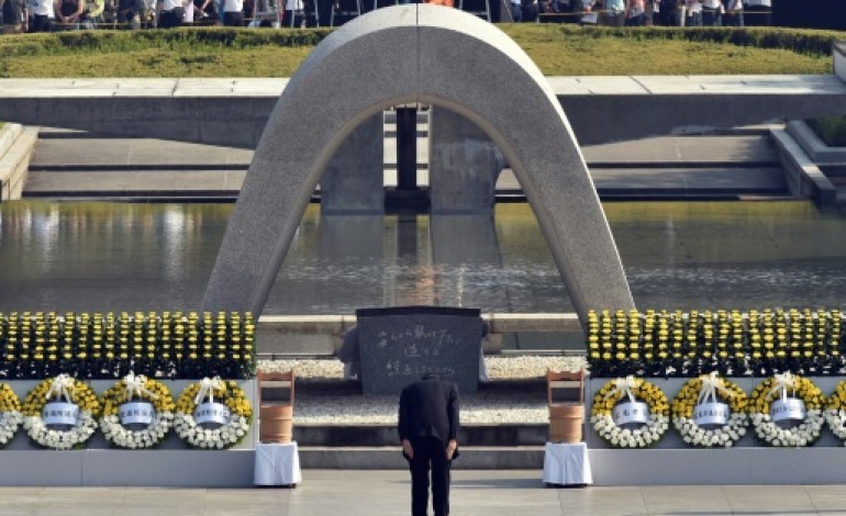 Hiroshima (Japon) (AFP). Le monde marque à Hiroshima les 70 ans du premier bombardement nucléaire 