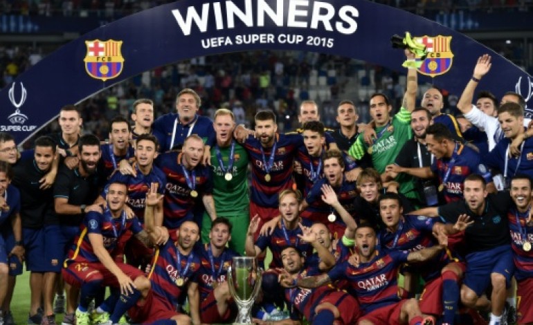 Tbilissi (AFP). Supercoupe d'Europe: le Barça à l'arraché grâce au héros Pedro
