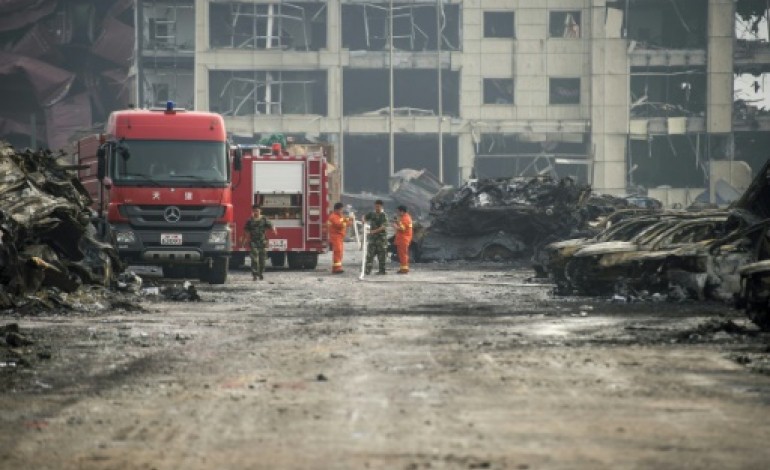 Tianjin (Chine) (AFP). Explosions à Tianjin: inquiétudes sur de possibles rejets de composants toxiques