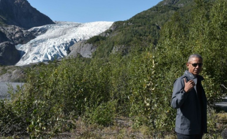 Parc national Kenai Fjords (Etats-Unis) (AFP). Obama face aux glaciers: que verront nos petits-enfants ? 