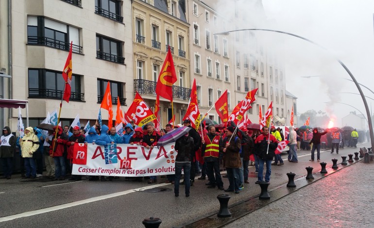 Les salariés d'Areva La Hague à Paris ce mardi