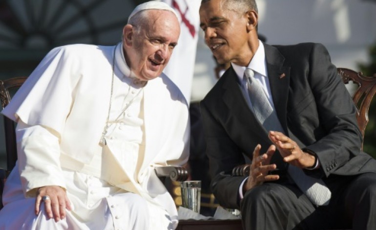 Washington (AFP). Obama et le pape François affichent leur complicité à la Maison Blanche