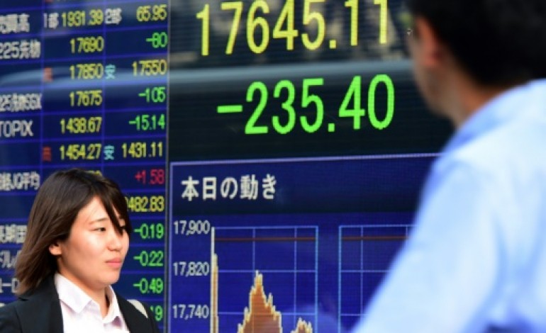 Tokyo (AFP). Bourses: nouvelle déroute sur les places asiatiques, Tokyo chute 