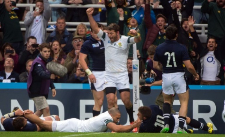 Londres (AFP). Mondial de rugby: l'Afrique du Sud avance, l'Angleterre tremble