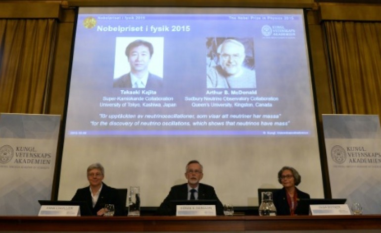 Stockholm (AFP). Nobel: le prix de physique au Japonais Takaaki Kajita et au Canadien Arthur B. McDonald