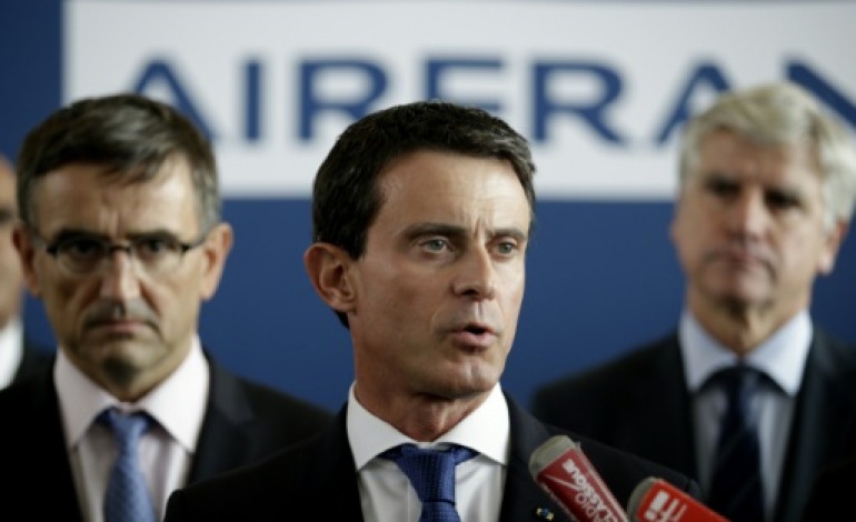 Paris (AFP). Air France: Valls réaffirme que L'Etat soutient la direction 