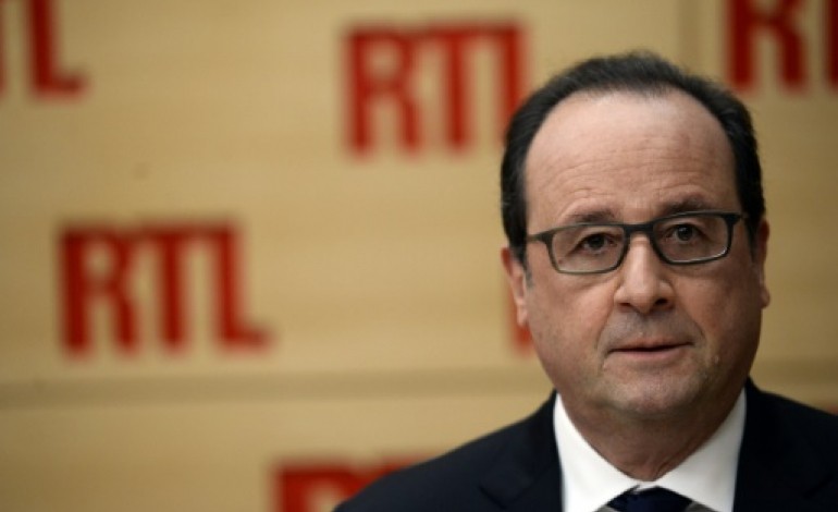 Paris (AFP). Air France, dialogue social, retraite, chômage: l'interview de Hollande sur RTL