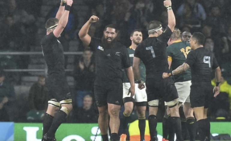 Twickenham (Royaume-Uni) (AFP). Mondial de rugby: la Nouvelle-Zélande en finale en battant l'Afrique du Sud 