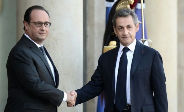 Paris (AFP). Hollande rencontre l'ensemble des dirigeants politiques, Sarkozy virulent