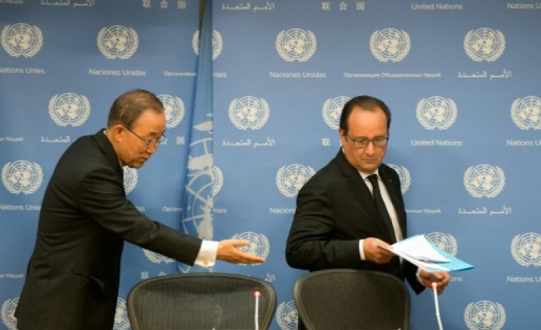 Paris (AFP). Hollande et Ban pour l'adoption rapide d'une résolution contre le terrorisme