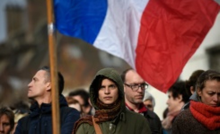 Paris (AFP). Après les attentats, le drapeau tricolore prend un coup de jeune