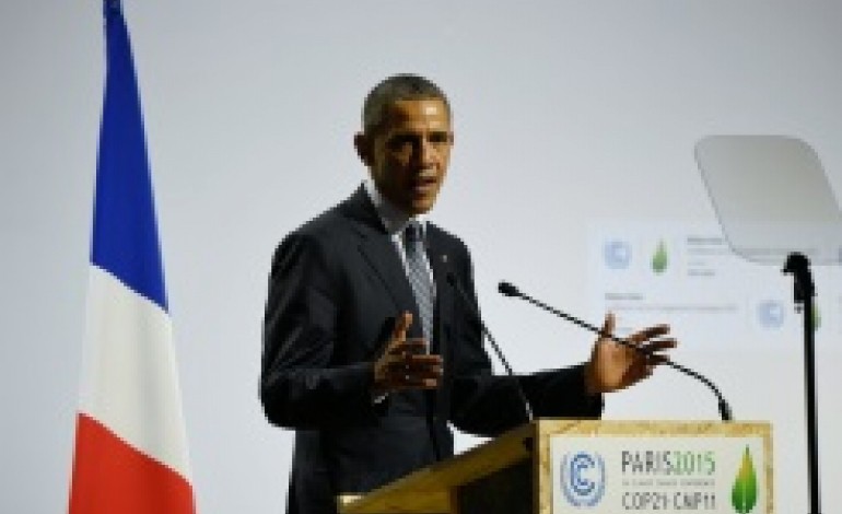 Le Bourget (France) (AFP). Climat: Obama appelle le monde à être à la hauteur des enjeux 