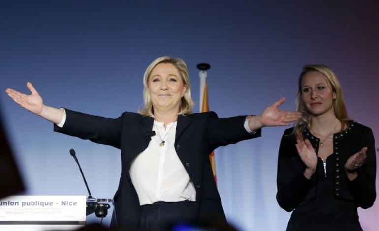 Paris (AFP). Le Front national donné gagnant au second tour dans trois régions (sondage)