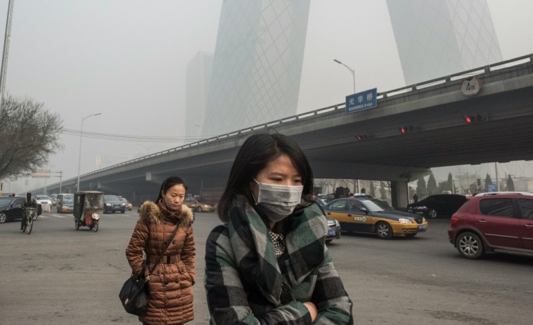 Pékin (AFP). Pollution: Pékin en alerte rouge pour la première fois
