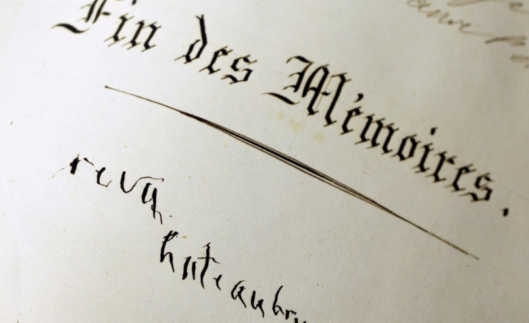Paris (AFP). Mémoires d'outre-tombe de Chateaubriand: un notaire condamné, le manuscrit confisqué