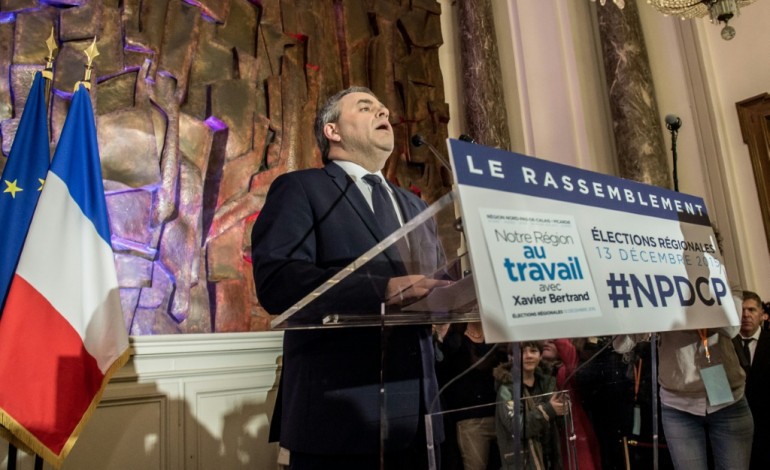 Lille (AFP). Nord-Pas-de-Calais-Picardie: Bertrand inflige un camouflet à Marine Le Pen