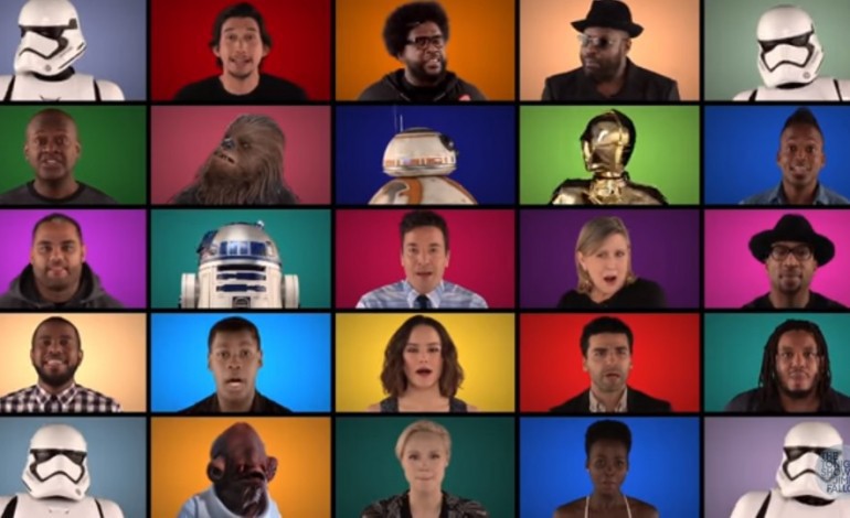 VIDEO - Jimmy Fallon invite les acteurs de Star Wars 7 à chanter à cappella le générique du film