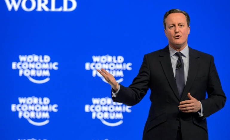Davos (Suisse) (AFP). Brexit: David Cameron espère toujours un accord avec l'UE en février
