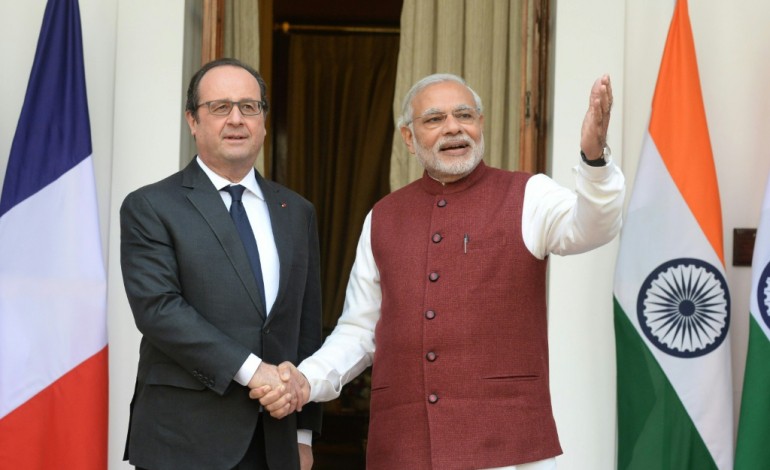 New Delhi (AFP). En Inde, Hollande assure que la France ne reculera pas devant la menace terroriste 