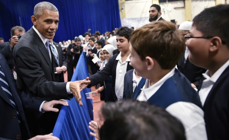 Baltimore (Etats-Unis) (AFP). Obama met en garde contre la rhétorique haineuse anti-musulmans