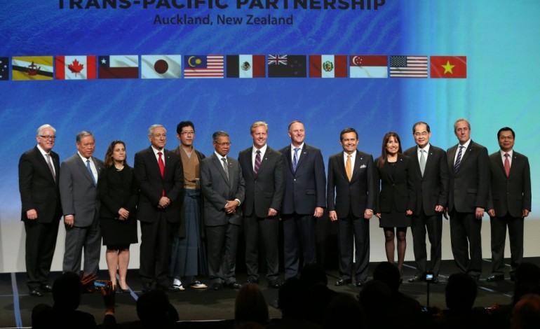 Auckland (AFP). L'accord de partenariat transpacifique (TPP) signé par 12 pays