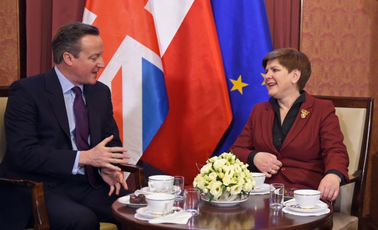 Varsovie (AFP). Brexit: Cameron en campagne à Varsovie, Kaczynski parle de progrès