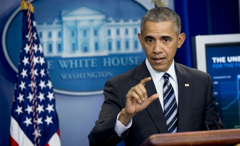 Washington (AFP). Etats-Unis: Obama salue le passage du taux de chômage sous la barre des 5%