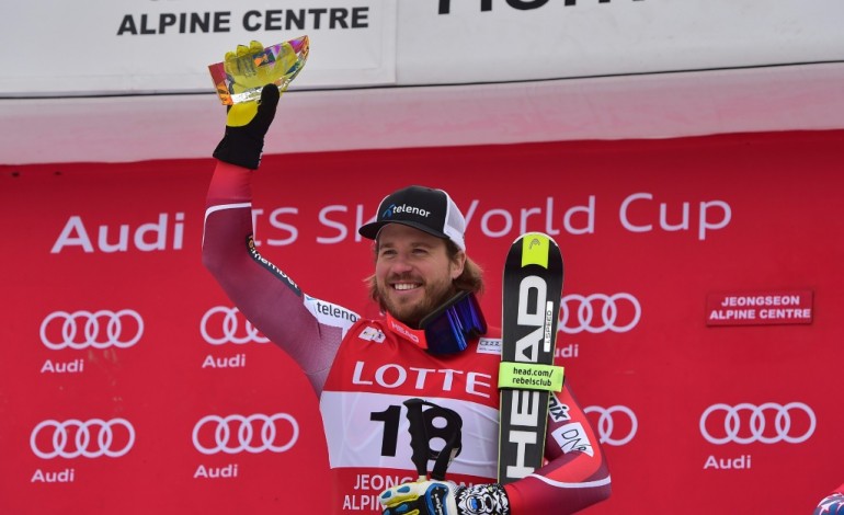JEONGSEON (Corée du Sud) (AFP). Ski: le Norvégien Jansrud, vainqueur de la descente de Jeongseon, prend date pour les Jeux 