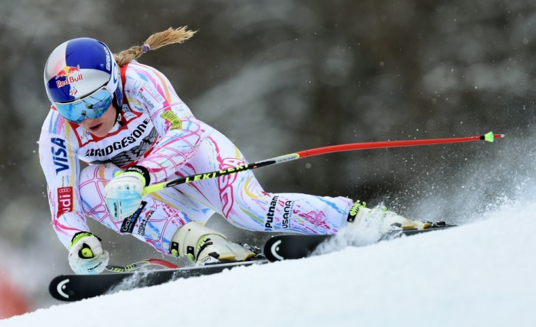 Garmisch-Partenkirchen (Allemagne) (AFP). Ski: Lindsey Vonn survole la descente de Garmisch, 76e victoire en Coupe du monde