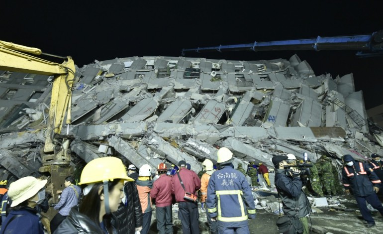 Tainan (Taïwan) (AFP). Taïwan: un séisme fait 14 morts, plus de 150 disparus